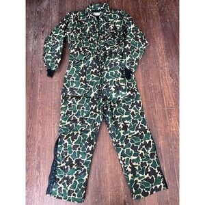 Vintage Men's Jim Catfish Hunter Camo Coveralls Insulated XL